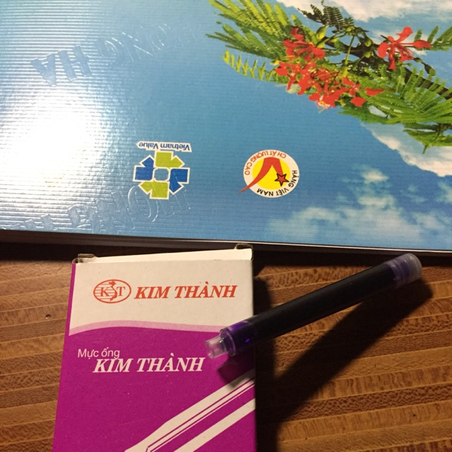 Hộp 6 ống mực Kim Thành cắm sẵn dành cho bút máy