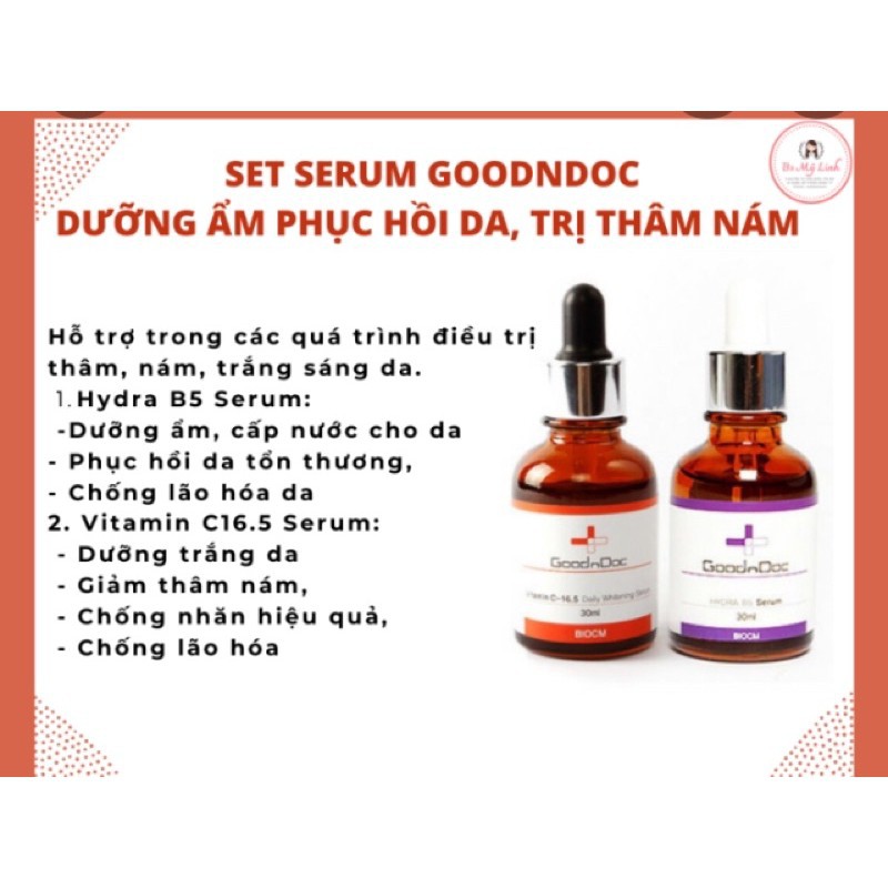 [CHÍNH HÃNG] Serum dưỡng ẩm trắng sáng da, mờ thâm nám, cấp nước, chống lão hóa GOODNDOC HYDRA B5 30ml | BigBuy360 - bigbuy360.vn