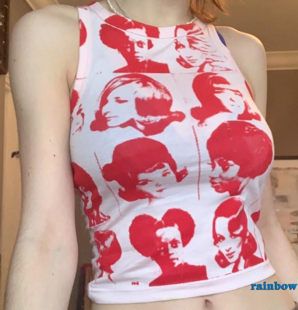 Áo Thun Không Tay In Hình Cầu Vồng Y2K Dễ Thương Cho Nữ | BigBuy360 - bigbuy360.vn