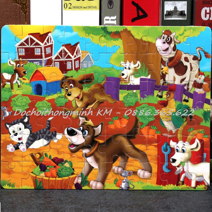 CHỌN MẪU - Ghép hình Puzzle bảng gỗ MẪU 60 MẢNH