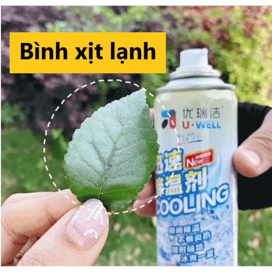 Bình Xịt Làm Lạnh Tức Thì, Xịt Mát Cơ Thể, Làm Mát Yên Xe, Ghế Ngồi Ô Tô (Oto) An Toàn 260Ml