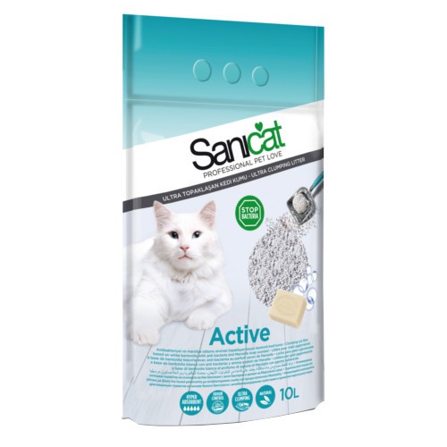 Cát vón cục vệ sinh cho mèo Sanicat 10l