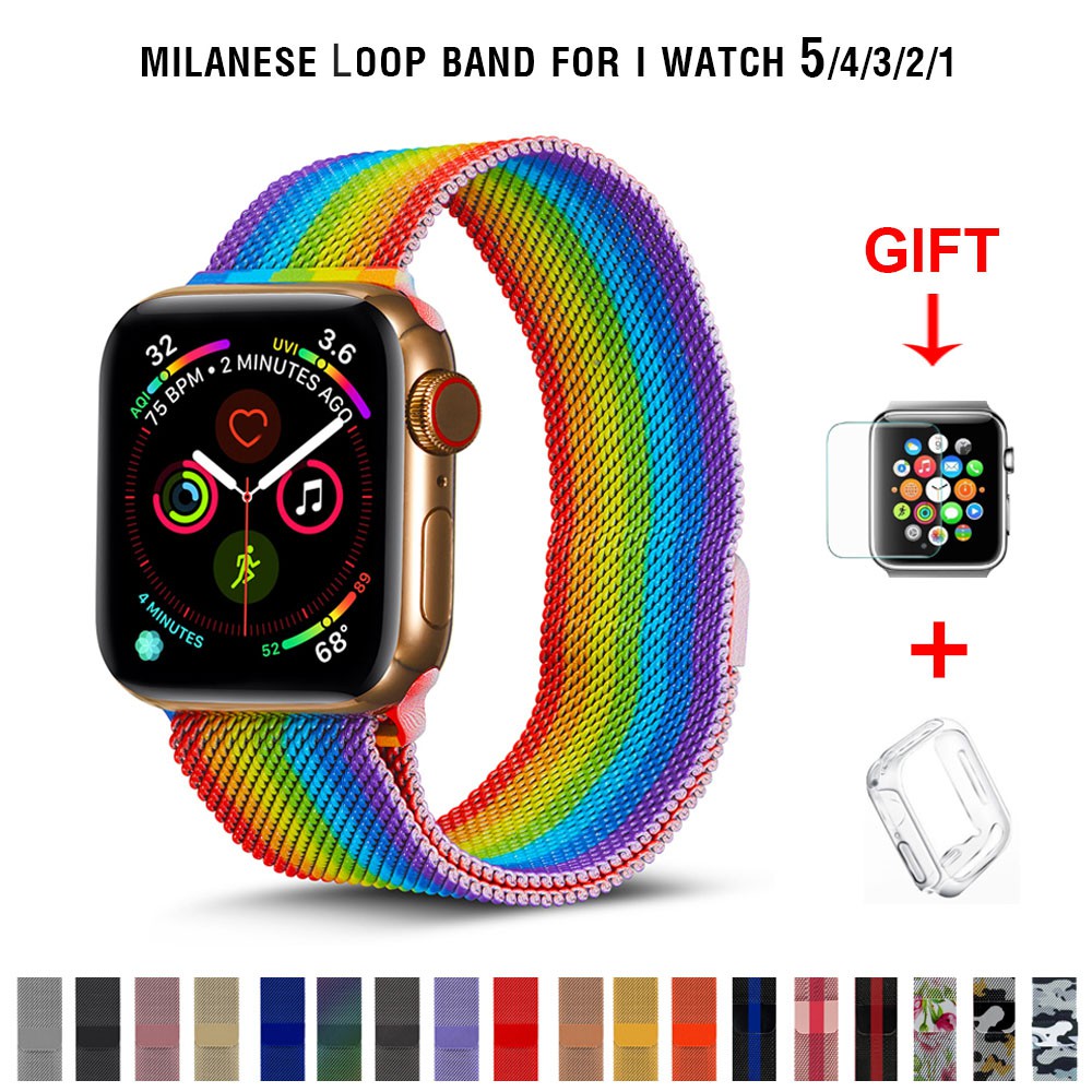 Dây Đeo Inox Milanese Khóa Nam Châm Cho Đồng Hồ Apple Watch Series 6 / Se / 5 / 4 / 3 / 2 / 1 Iwatch 38mm 40mm 42mm 44mm