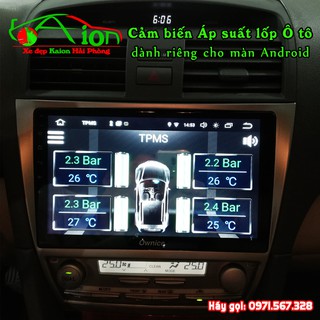 Tpms Android - Bộ cảm biến áp suất lốp Ô tô 433Mhz tích hợp màn hình Android| Cảm biến áp suất lốp cho Ô tô màn Android