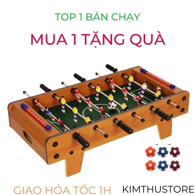 Bàn bi lắc banh lắc bóng đá Cỡ Lớn 6 tay cầm phù hợp cho bé và người lớn