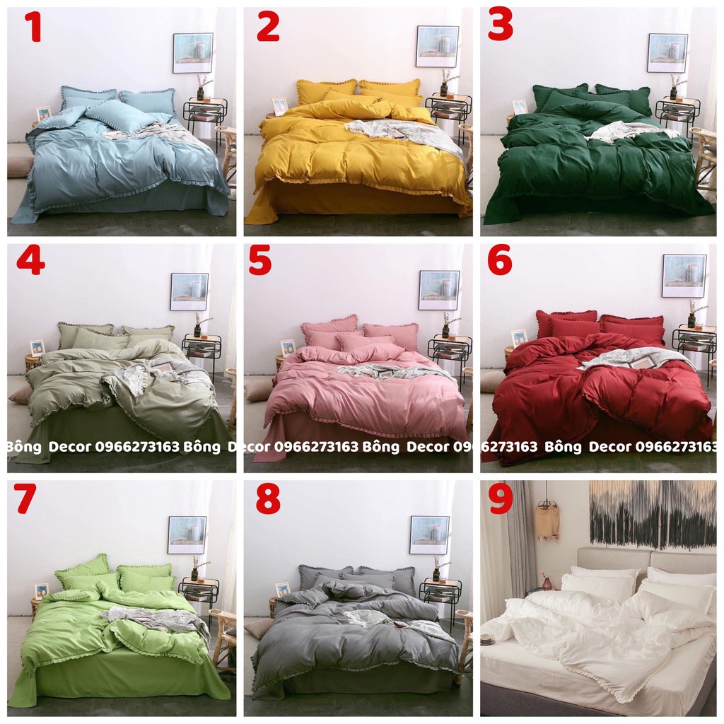 Bộ Chăn Ga Gối Cotton Tici Bèo Nhập Khẩu Hàn Quốc Đủ Kích Thước Theo Yêu Cầu
