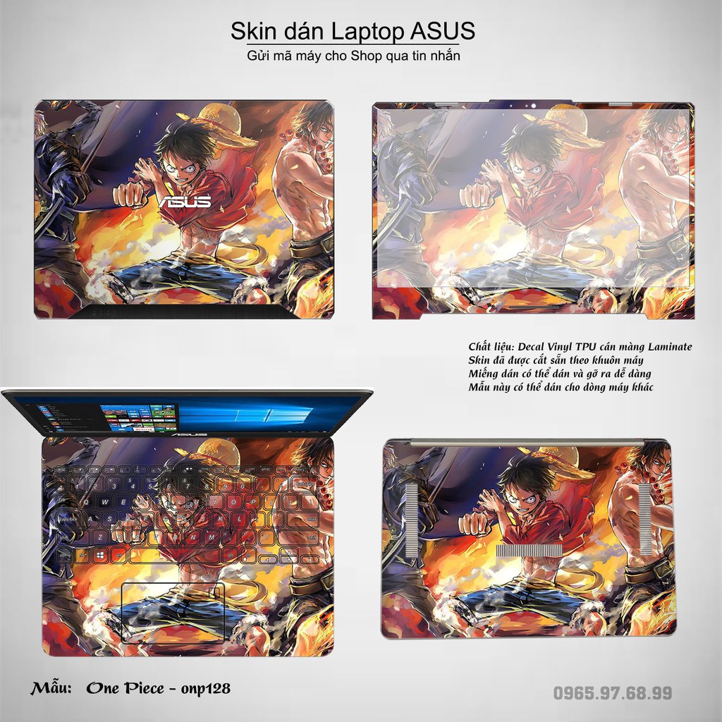 Skin dán Laptop Asus in hình One Piece _nhiều mẫu 14 (inbox mã máy cho Shop)