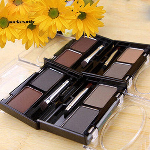 Bảng phấn trang vẽ chân mày 2 màu tự nhiên thời trang kèm cọ tiện dụng | BigBuy360 - bigbuy360.vn