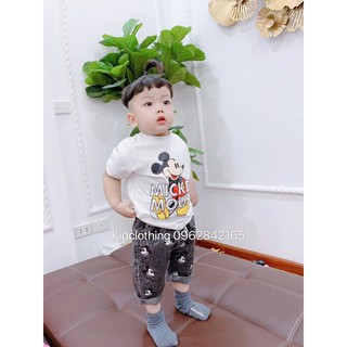 Set bộ áo phông quần jean Mickey cho bé trai