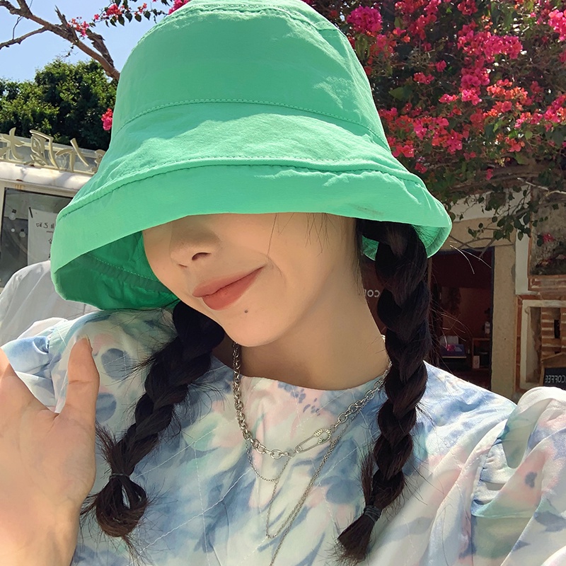 Nón Vành Rộng Chống Tia Uv Màu Sắc Ngọt Ngào Thời Trang Mùa Hè Cho Nữ