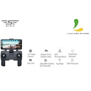 Tay cầm flycam SJRC Z5 camera 1080P xoay 90 độ