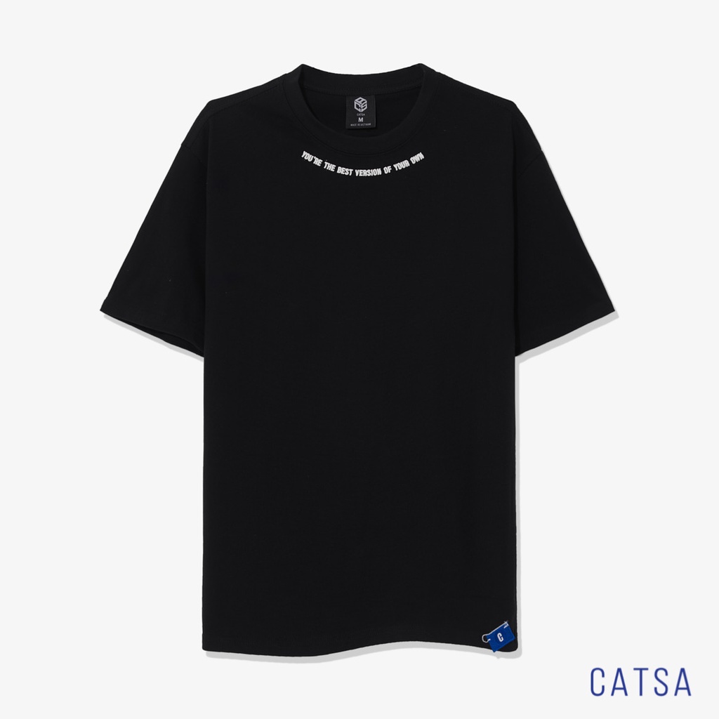 Áo thun nam cổ tròn Tự Tin in họa tiết form Oversize thun cotton cao cấp, thấm hút mồ hôi CATSA ATN324 - ATN325