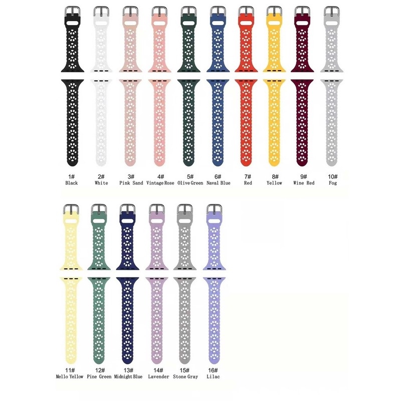 Dây Đeo Thể Thao Bằng Silicone Mềm Cho Đồng Hồ Thông Minh Apple Watch SE 7 Series 41mm 45mm 44mm 40mm 7 6 5 4 3 2 1 42mm 38mm
