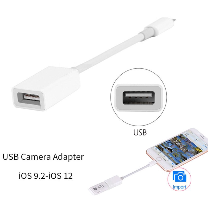 Dây cáp kết nối Lightning sang USB camera Reader cho iPhone