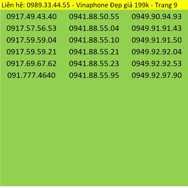 Sim Vina - sim Vinaphone trả trước giá rẻ