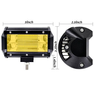 Đèn Trợ Sáng, xe máy, máy công trình, công xuất 72W Ánh Sáng Vàng Phá Sương