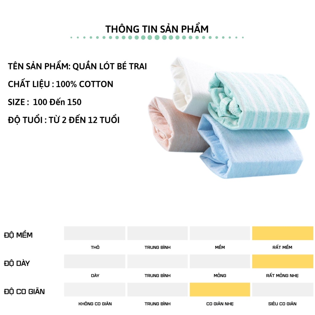 Set 3 quần lót bé trai 27kids chip tam giác nam vải cotton khử khuẩn công nghệ mới họa tiết dễ thương BSUW3