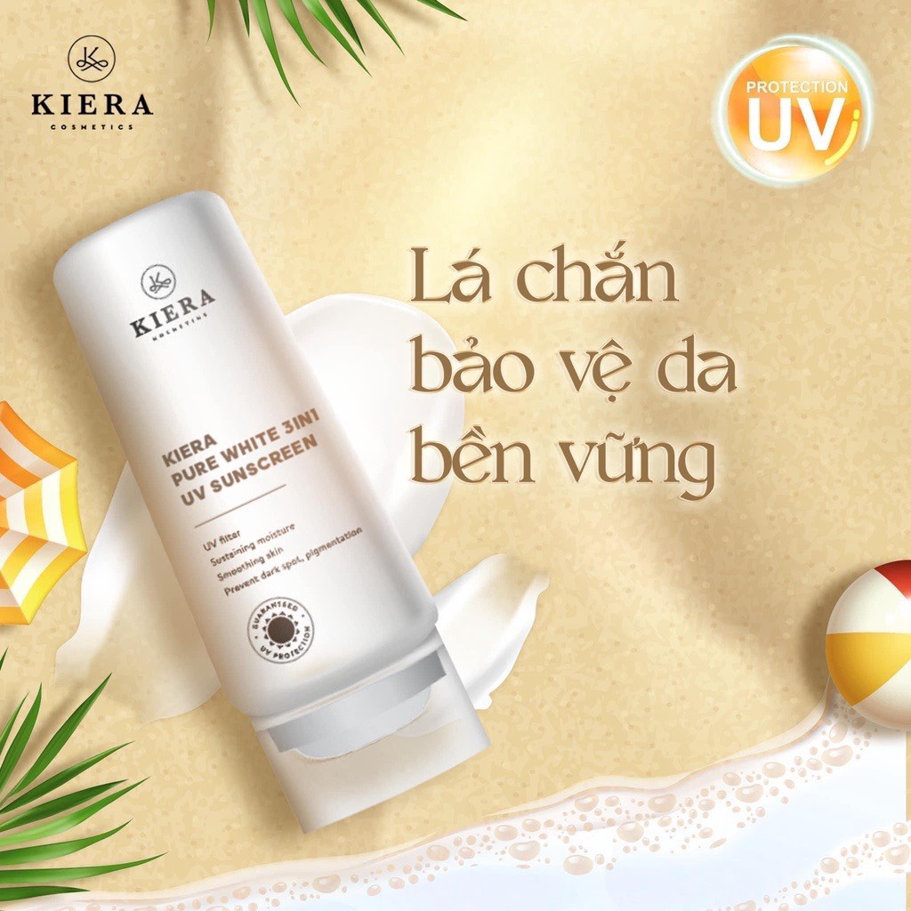 Kem chống nắng Kiera Pure White 3in1 UV Sunscreen
