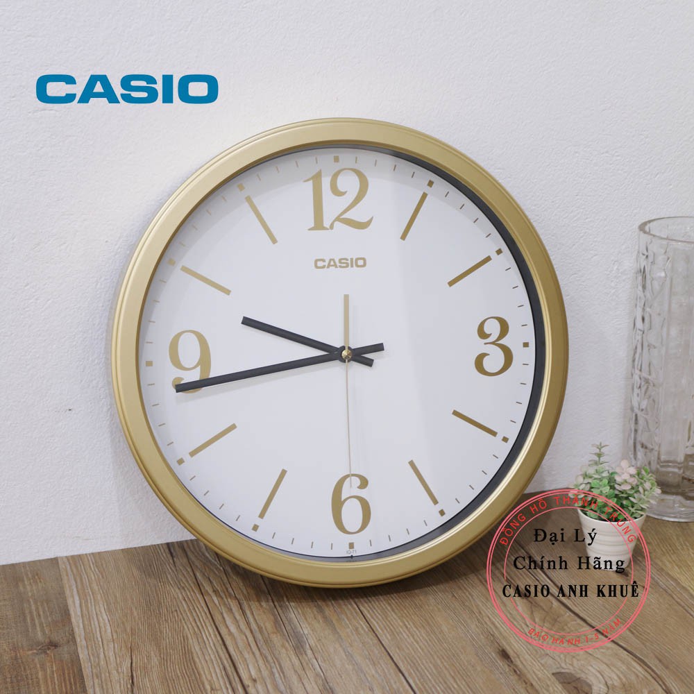 Đồng hồ treo tường Casio cỡ lớn IQ-71-9DF kim trôi im lặng