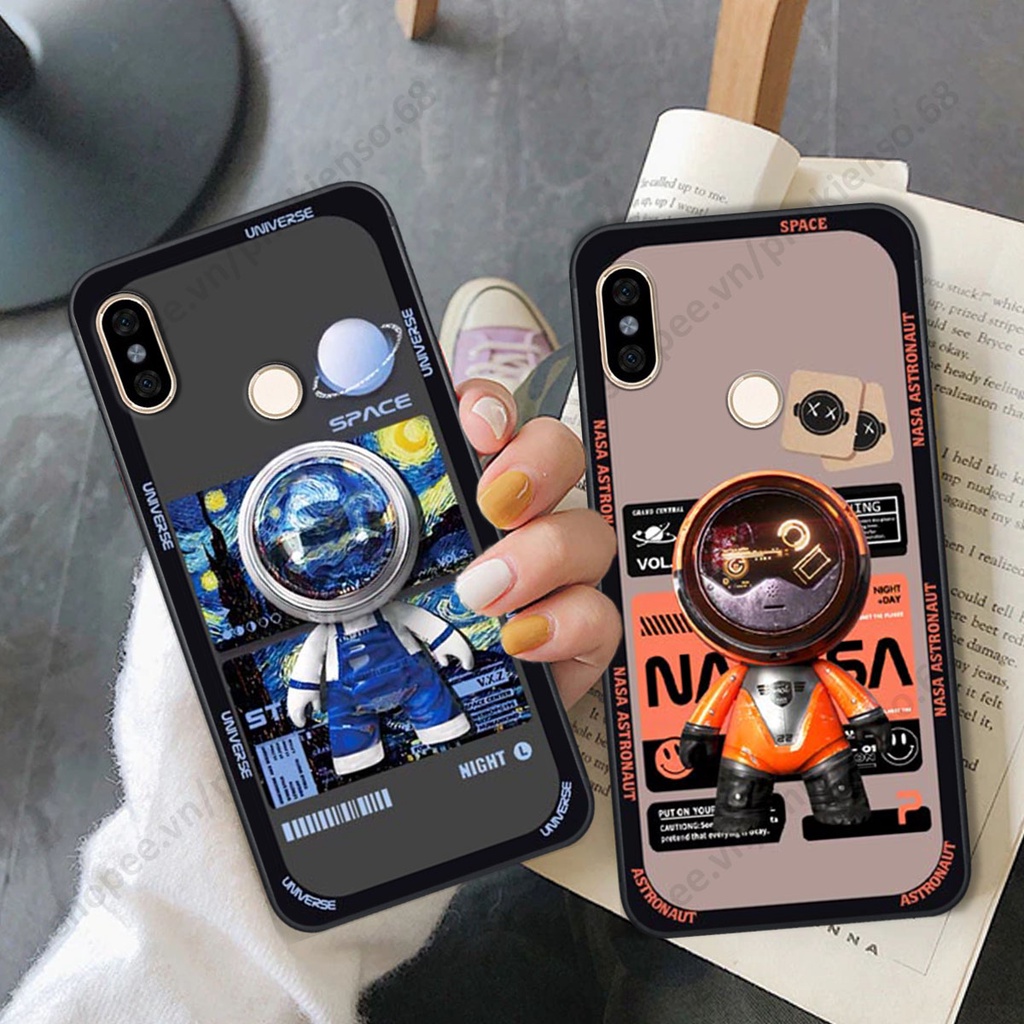 Ốp lưng Xiaomi Mi A2 hình người máy, robot nasa đáng yêu dễ thương