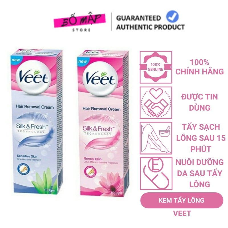 [SALE] [CAM KẾT 100% CHÍNH HÃNG] Kem Tẩy Lông Veet Pháp 100ml