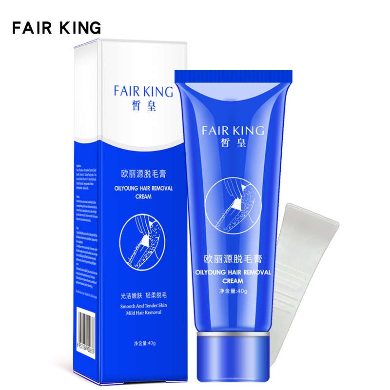 [Hàng mới về] Kem tẩy lông FAIR KING chiết xuất thảo dược không gây đau vùng da dưới cánh tay/chân 40g