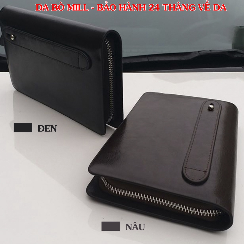 Ví dài nam Bụi Leather C104 da bò mill cao cấp