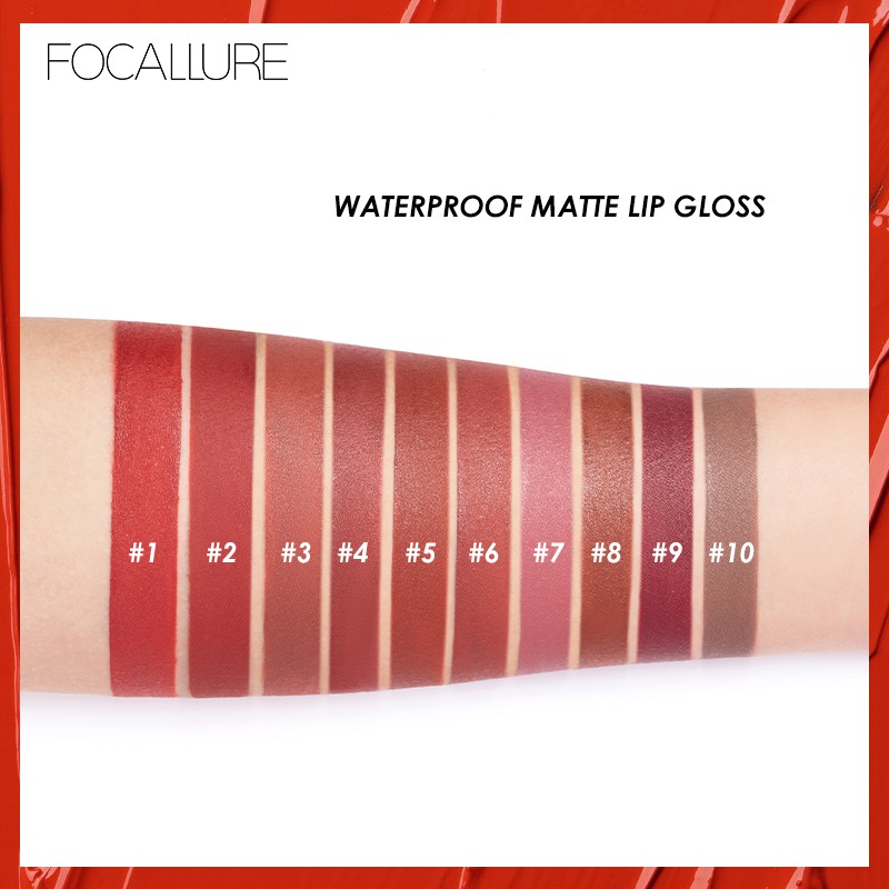 Son kem FOCALLURE hiệu ứng bóng mượt nhung mịn gồm 10 màu tùy chọn 27g | BigBuy360 - bigbuy360.vn