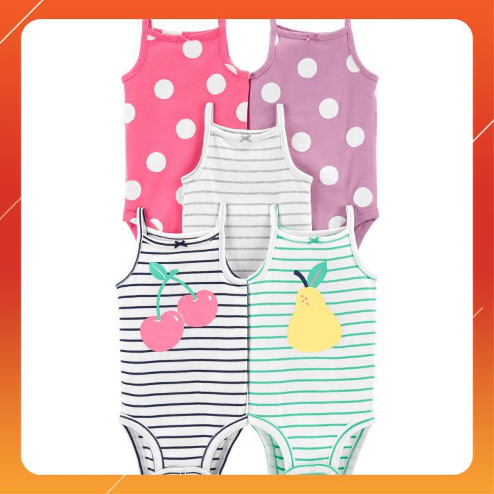 Bodysuit Carter's Fruit Nhập Mỹ Cho Bé Gái Set 5 Bộ