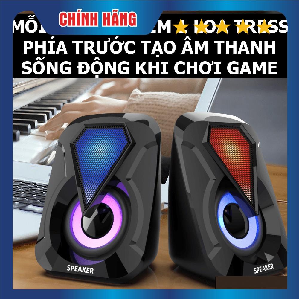 [Mã ELHACE giảm 4% đơn 300K] Loa vi tính mini 1053 để bàn cao cấp âm thanh siêu trầm có đèn led 7 màu - chơi tết