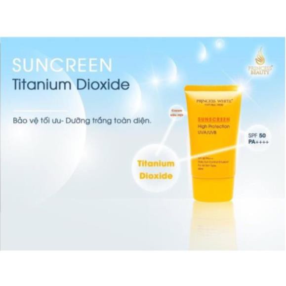 Kem Chống Nắng Princess White SUNSCREEN SPF 50/PA+++ Date 2025