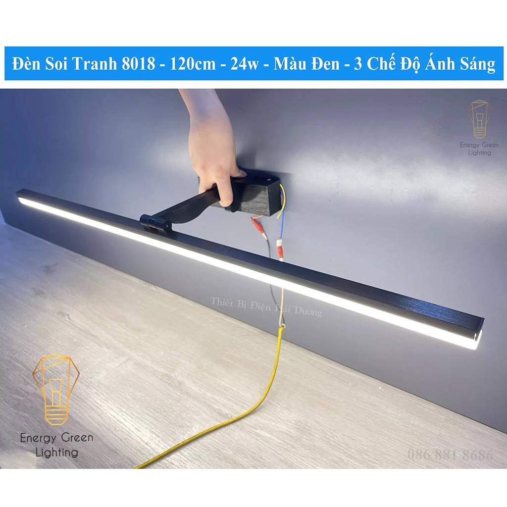 Đèn soi tranh - rọi gương Energy Green Lighting Led Model 8018 120cm 24w 3 Chế Độ Ánh Sáng - Điều chỉnh được góc chiếu