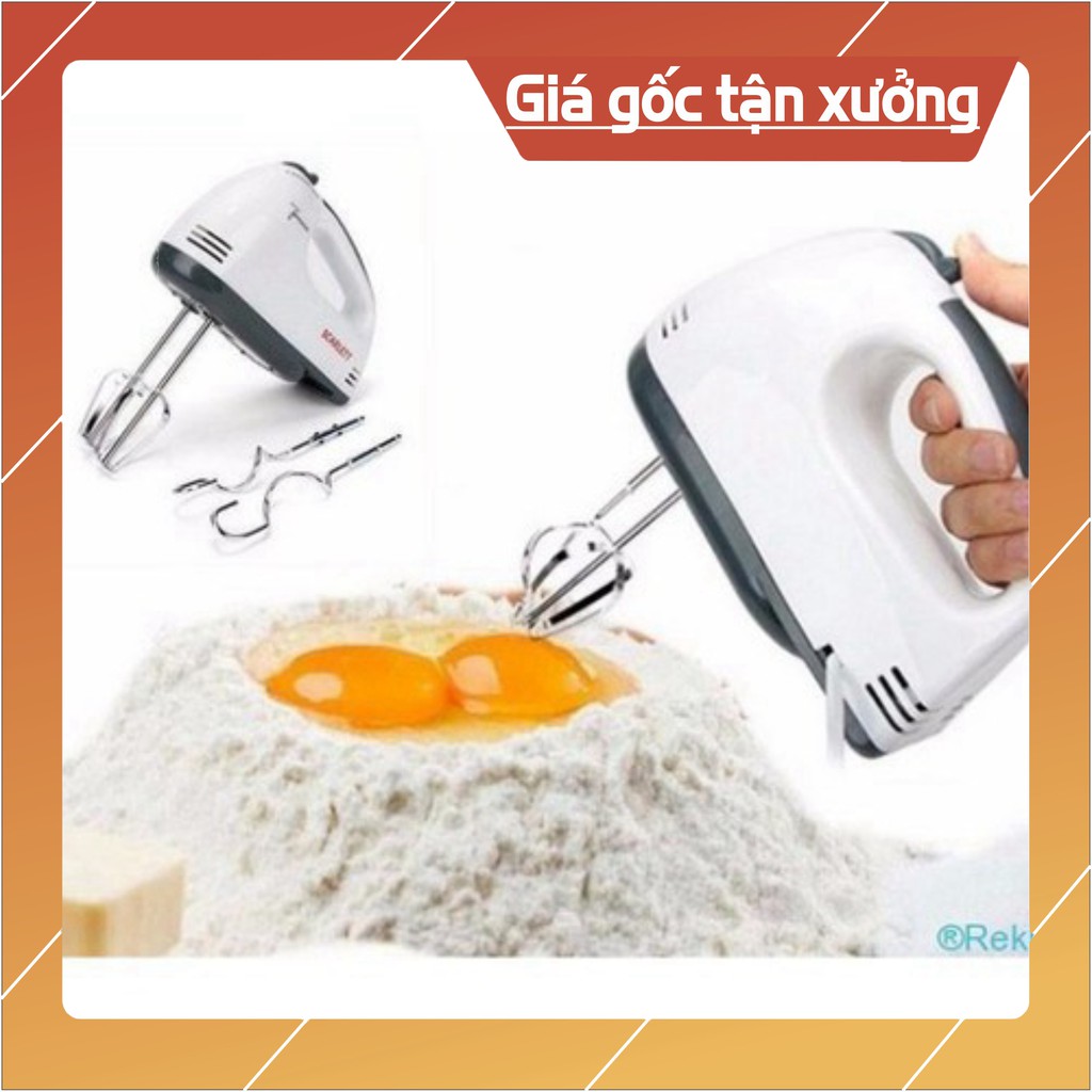 Máy Đánh Trứng Cầm Tay, Máy Đánh Trứng Mini 7 Tốc Độ Cực Mạnh Kèm 4 Thanh Đánh Trứng - Bảo Hành 6 tháng