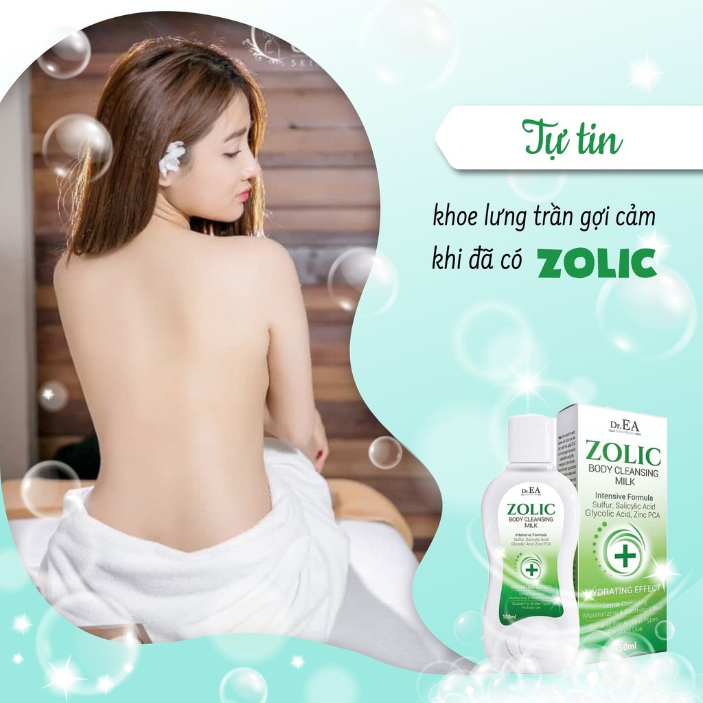 ✅CHÍNH HÃNG Sữa Tắm Zolic giảm Viêm nang lông,mụn lưng