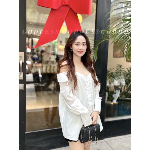 Áo sơ mi ngọc phối ren