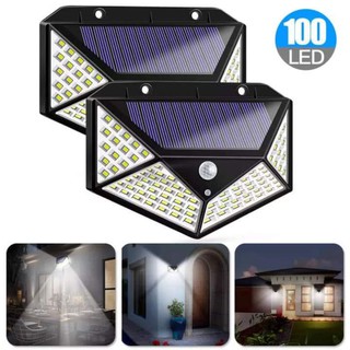 ĐÈN NĂNG LƯỢNG MẶT TRỜI CẢM BIẾN 100 LED SIÊU SÁNG
