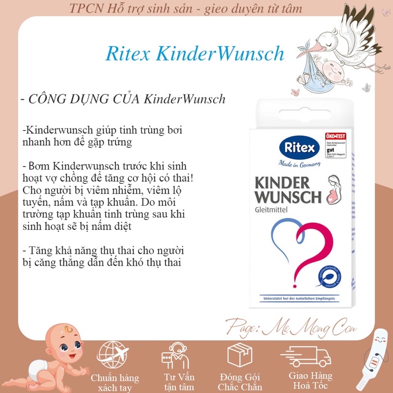 Gel Ritex Kinderwunsch 1 tuýp - hỗ trợ tăng thụ thai