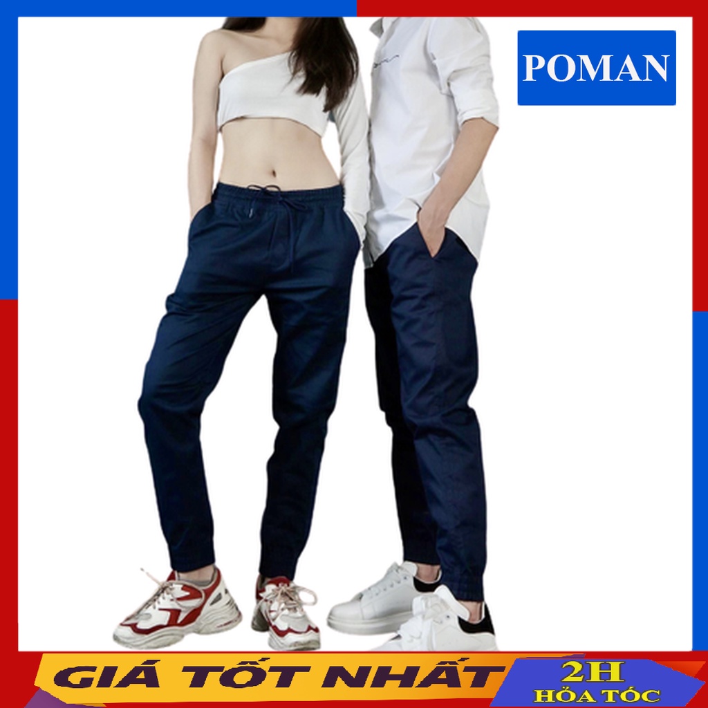Quần Jogger kaki nam nữ unisex, quần jogger unisex cá tính JO01 - POMAN
