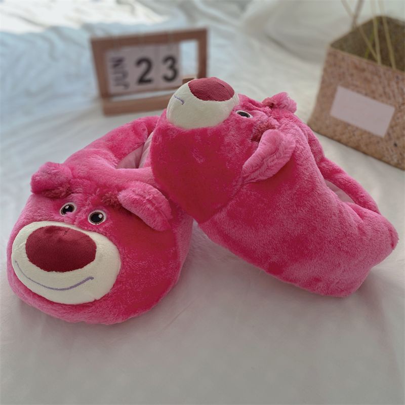 Dép đi trong nhà siêu khổng lồ hình Gấu dâu mềm mại dễ thương cho nam/nữ