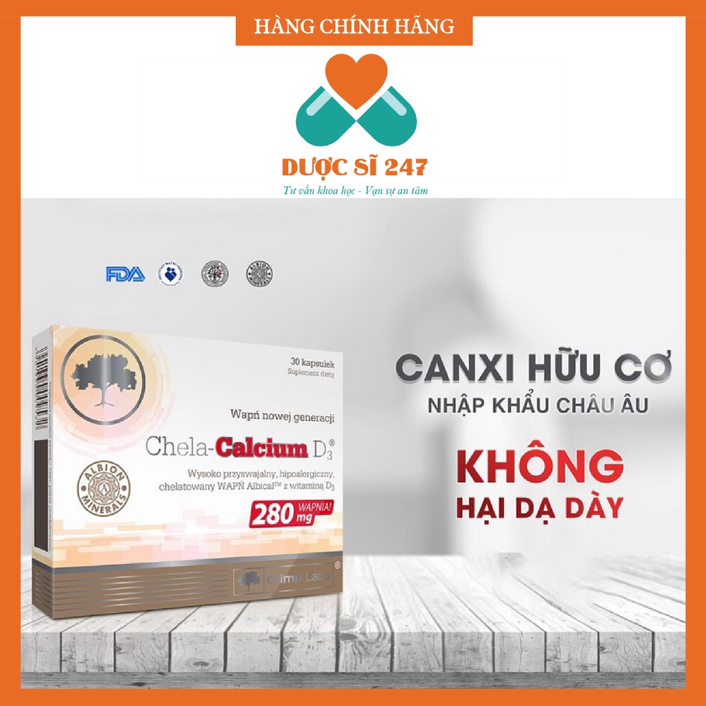 Bổ sung canxi và vitamin D Chela Calcium D3