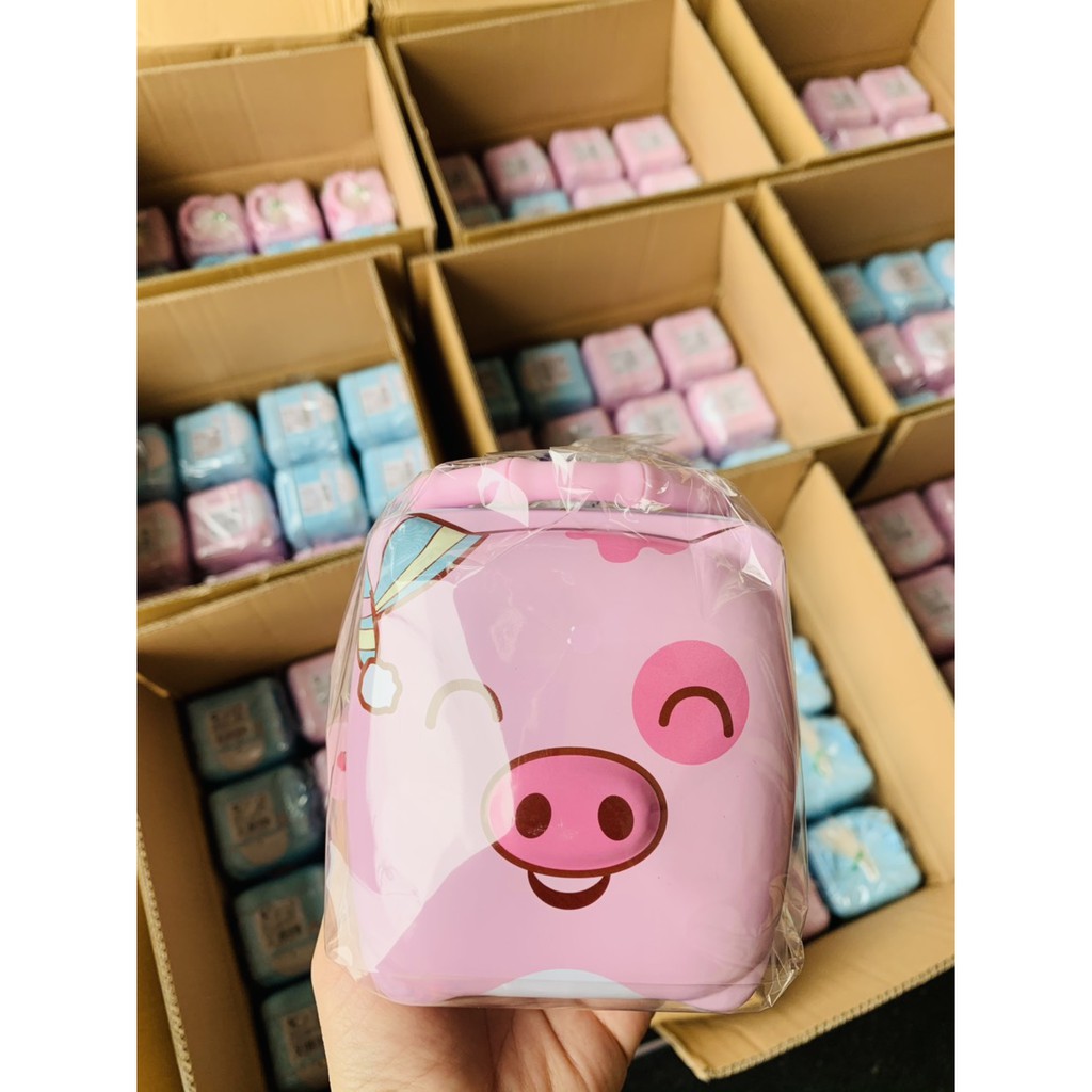 Két sắt mini hình heo con có khóa