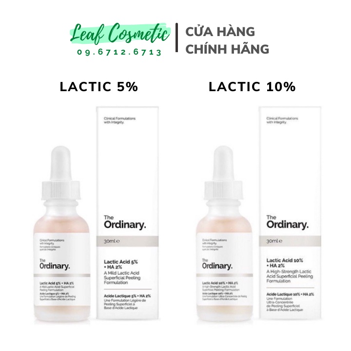 Tẩy da chết hoá học Lactic Acid + HA - The Ordinary