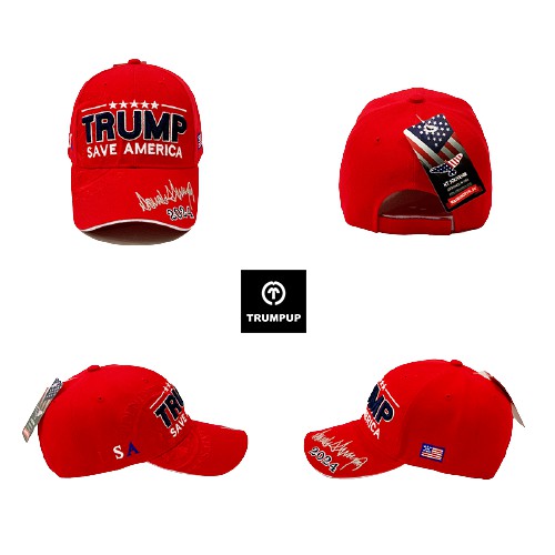 NÓN TRUMP SAVE AMERICA 2024 THÊU NỔI 3D