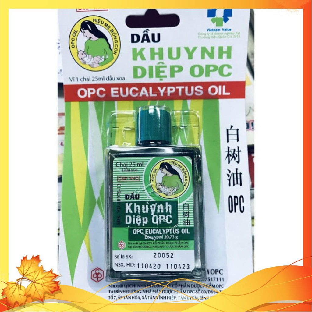 [Mã MKBC245 giảm 8% đơn 400K] Dầu Khuynh Diệp OPC Chai 25ml, Nước Dầu Màu Xanh