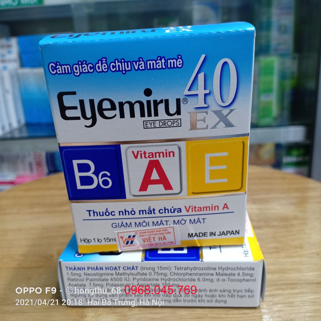 Dung dịch nhỏ mắt EYEMIRU 40EX lọ 15ml