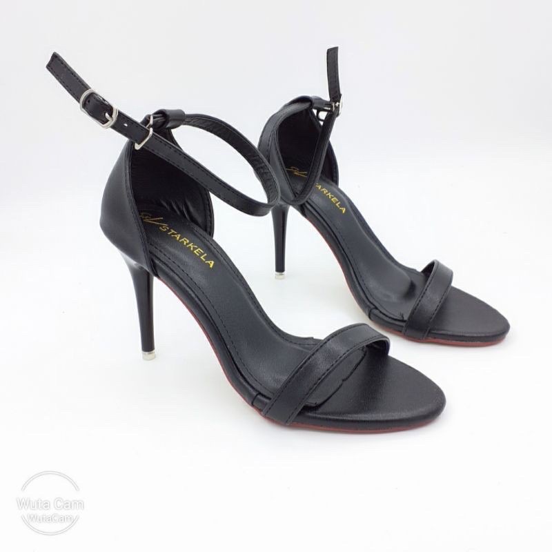 [GÓT 9CM] Giày sandal nữ cao gót 9 phân quai ngang mảnh SKL đơn giản công sở màu đen/kem đẹp bền mới hot trend 2020