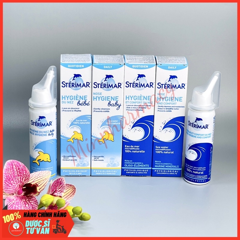 NƯỚC BIỂN XỊT MŨI CHO NGƯỜI LỚN STERIMAR 50ml- Minpharmacy