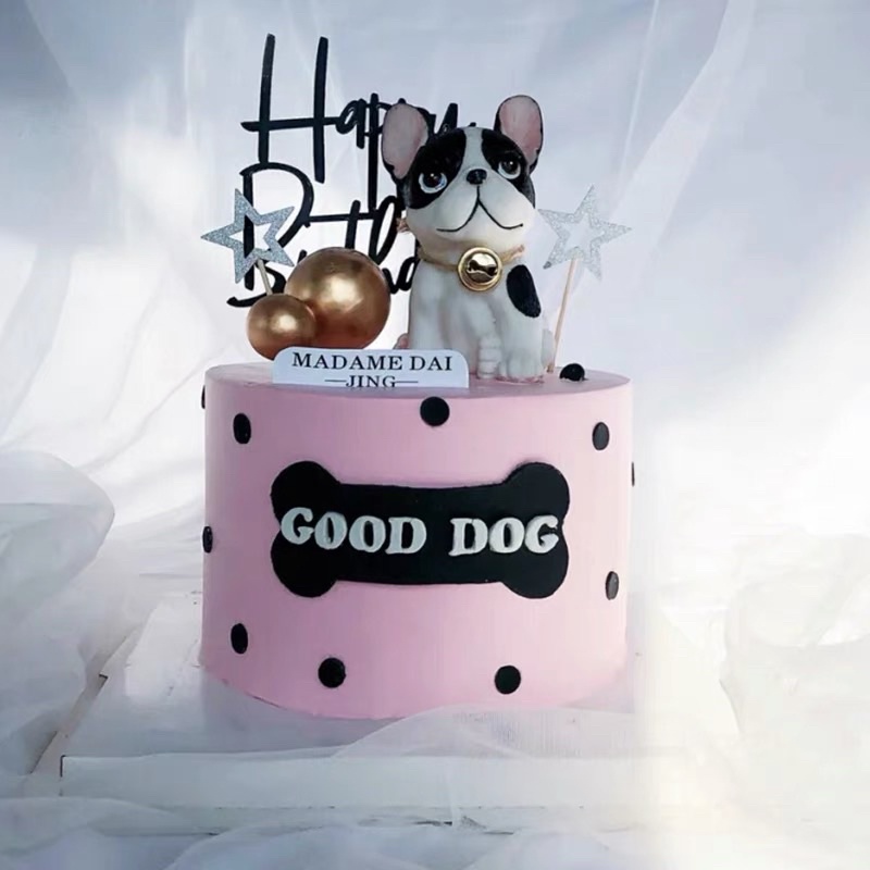 Cún Nhựa Trang Trí Bánh