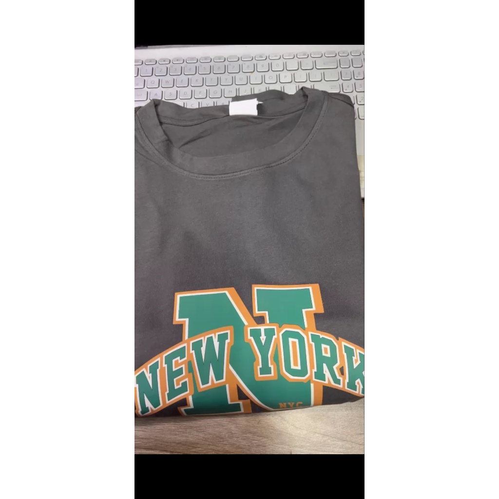 Áo thun tay lỡ nam nữ MEANSTORE phông in hình 100% cotton vải mát form rộng phong cách Ulzzang - New York