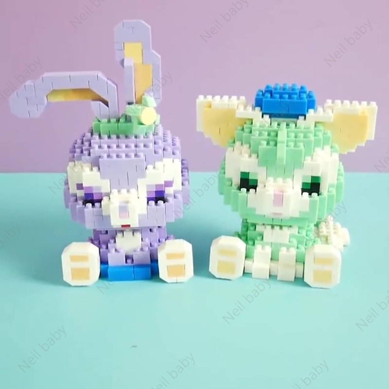 Khối xây dựng Disney-Bộ mô hình lắp ráp-Động vật hoạt hình dễ thương-Hiệu ứng 3D-Lina Belle-Đèn nghiền-Đồ chơi phát triển trí tuệ-Đồ chơi thông minh cho bé-Cô gái-Câu đố gạch-Gấu-Mô hình lắp ráp-Quà tặng thủ công